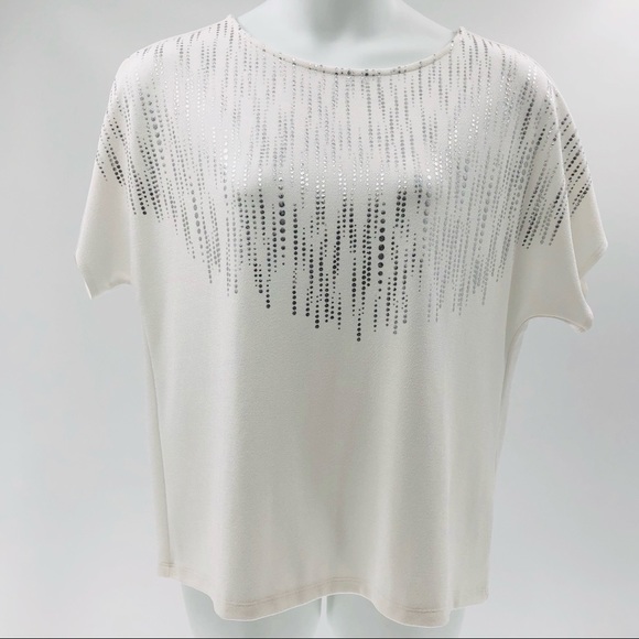 Chico's Tops - 💝CHICOS Easywear Silver Rain Tara SS Top A01